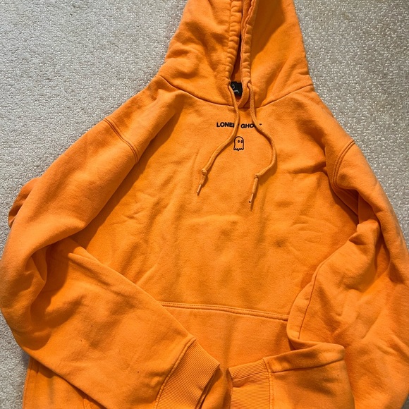 Lonely ghost hoodie in orange - Picture 3 of 3